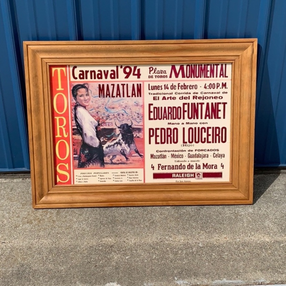 Classic Bull Fighting Poster